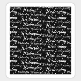 Wednesday typography pattern design Sticker